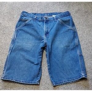 Vtg 90s ALL-AMERICAN CLOTHING CO Blue Denim USA-MADE JEAN SHORTS Men's 33